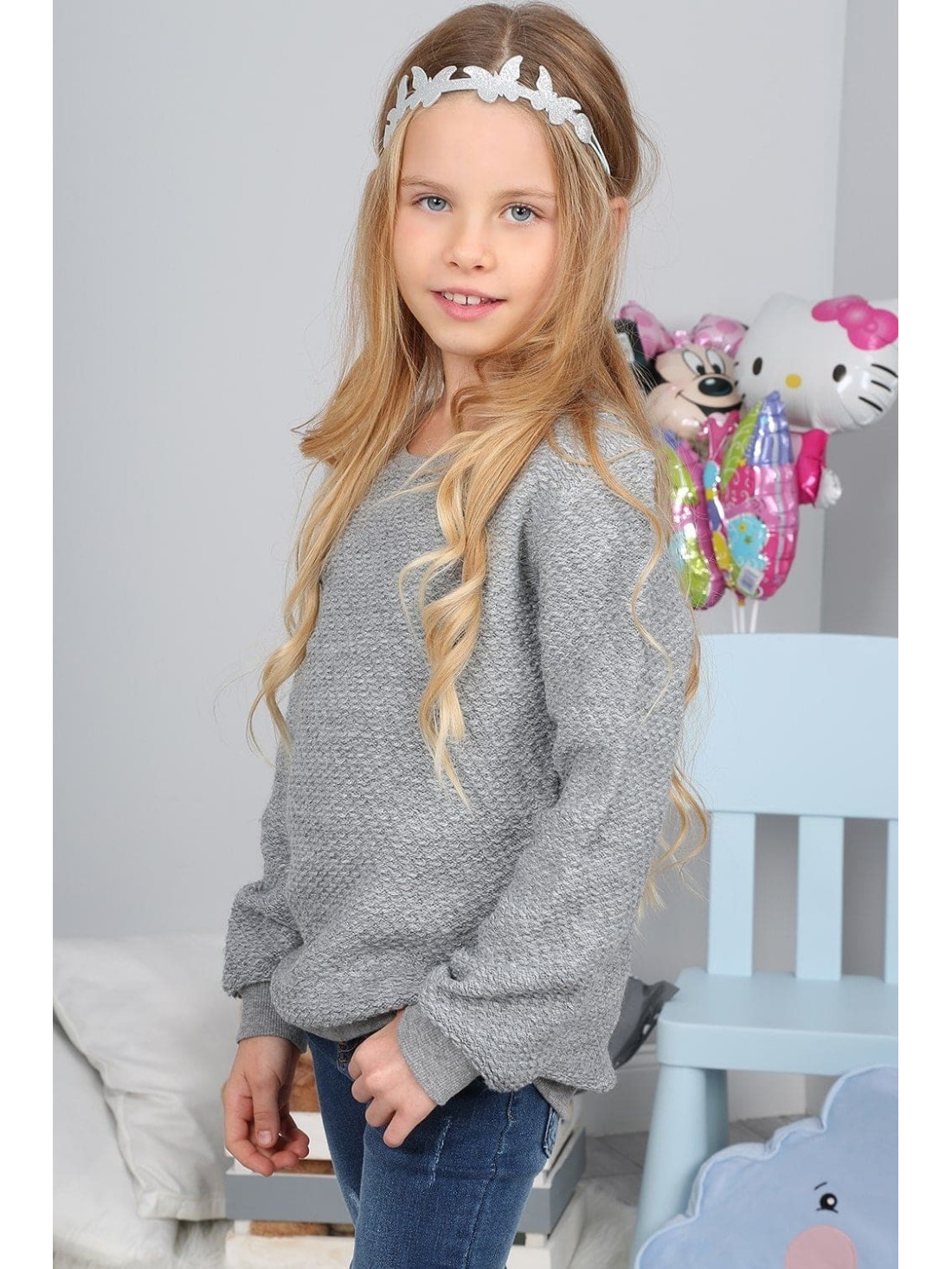 Gray Children\'s Sweater NDZ36122 - Online store - Boutique